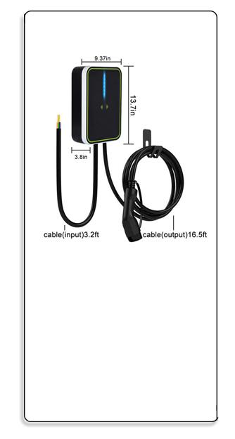 Ev-HW ηλεκτρική γραμμή πυροβόλων όπλων φορτιστών Wallbox αυτοκινήτων με την οθόνη 7KW 5