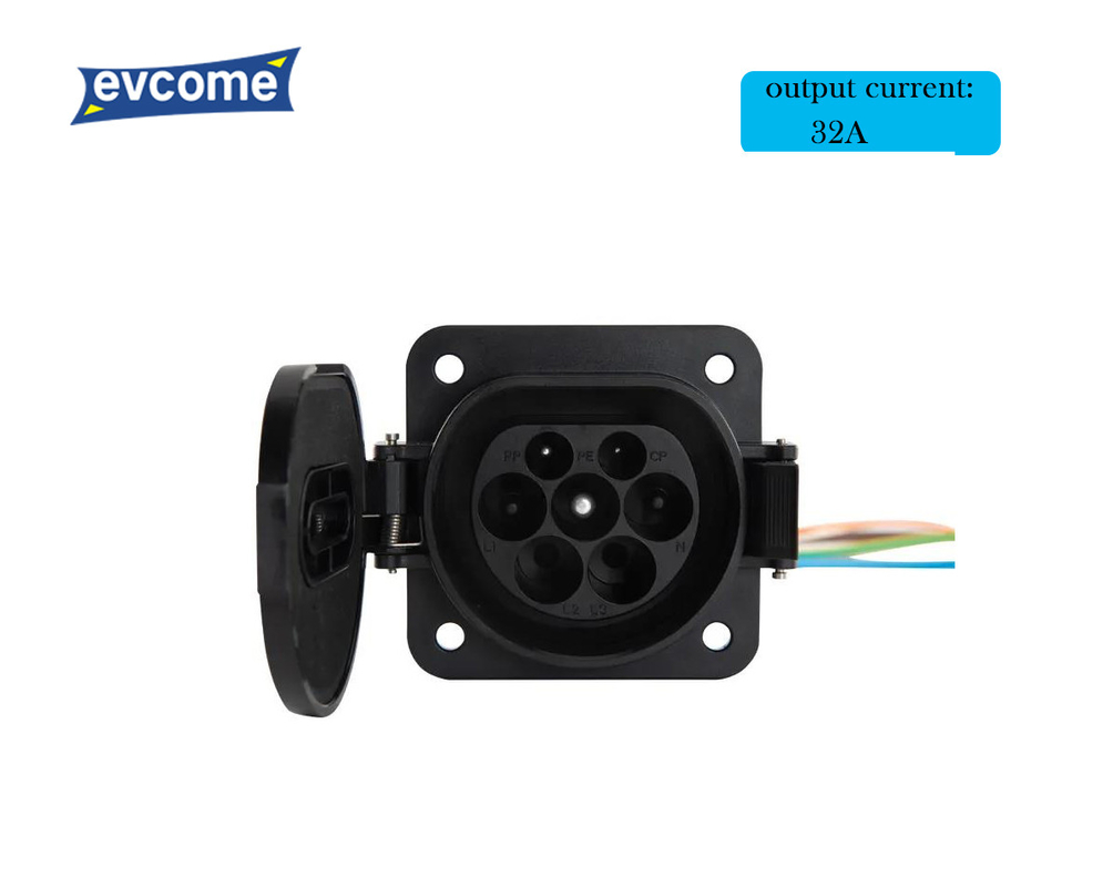 EVCOME Type 2 IEC 62196 Socket (250V 480V 32A) Ev Charger Connector Without Cable OEM ODM