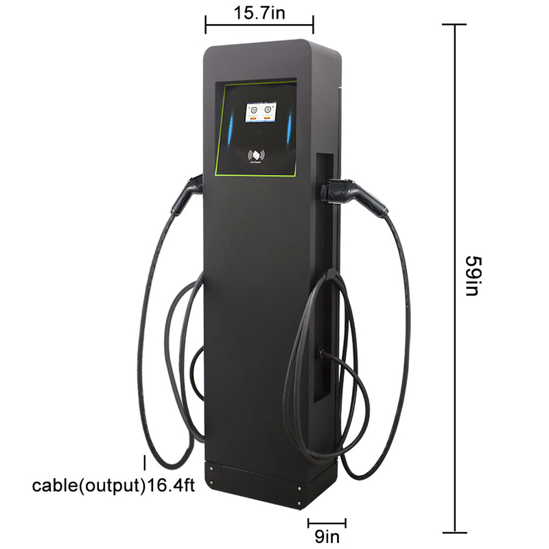 double gun ev charger Type 1 Commercial OCPP 1.6J 14kw public ev charger OEM ODM